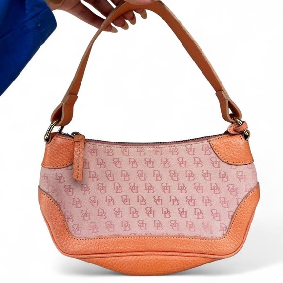 Vintage Y2K Dooney & Bourke pink/peach mini shoulder bag DB monogram main image 6